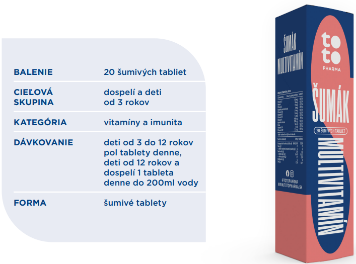 TOTO multivitamín 20 šumivých tabliet 